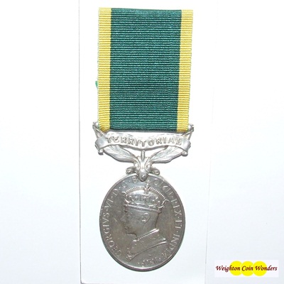 Efficiency Medal – Territorial - Cpl. W Donnelly - Click Image to Close